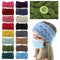 Elastic Candy Color Knitted Headband Hair Accessories Thick Warm Wide Hairband