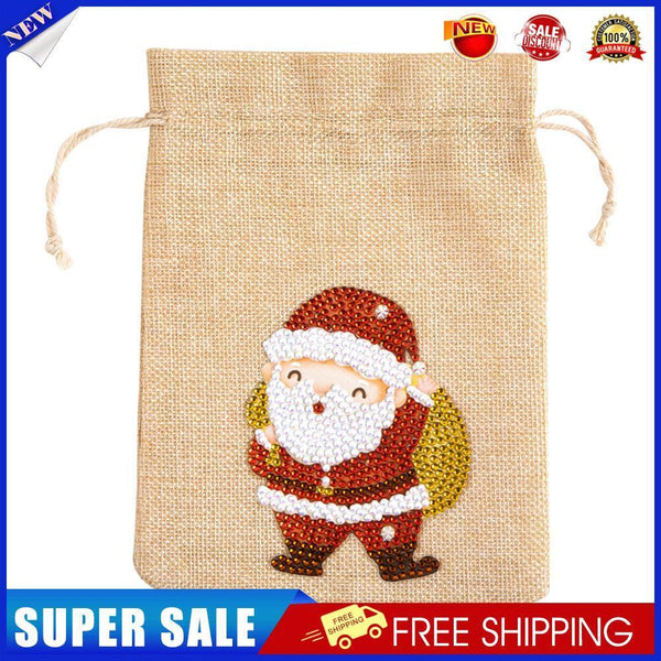 5D DIY Diamond Painting Christmas Linen Gift Bag Cartoon Home Decor (FD002)