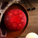 6 inch 8 Tune Hand Pan Tank Steel Tongue Drum Percussion Instrument (Red)