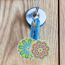 5pcs Diamond Painting Keychain DIY Mandala Key Ring Pendants (YSK086) Newly