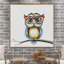 5D DIY Full Drill Diamond Painting Glasses Owl Cross Stitch Embroidery Kit Cr