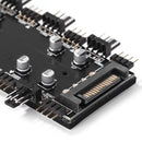 1 To 8 Multi Way Splitter RGB PWM HUB 12V/4 Pin for Fan Motherboard (SATA) Newly