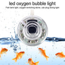 Fish Tank Oxygen Bubble Lamp LED USB Aquarium Submersible Gas Stone Chrom Light