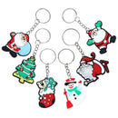 Soft Pvc Cartoon Santa Claus Key Buckle Keychain Keyring Hanging Pendant