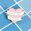 Decor Kids Girl Gift Pink Heart Ribbon Denim Jackets Badge  Brooches Enamel Pin