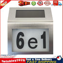House Number LED Solar Lamp Waterproof Outdoor Address Number Sign Light Newly