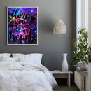 5D DIY Full Round Drill Diamond Painting Word Home Wall Art Drawing Ornaments