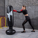 1.6m Inflatable Boxing Bag Training Pillar Tumbler Water Base Standing Sandbag