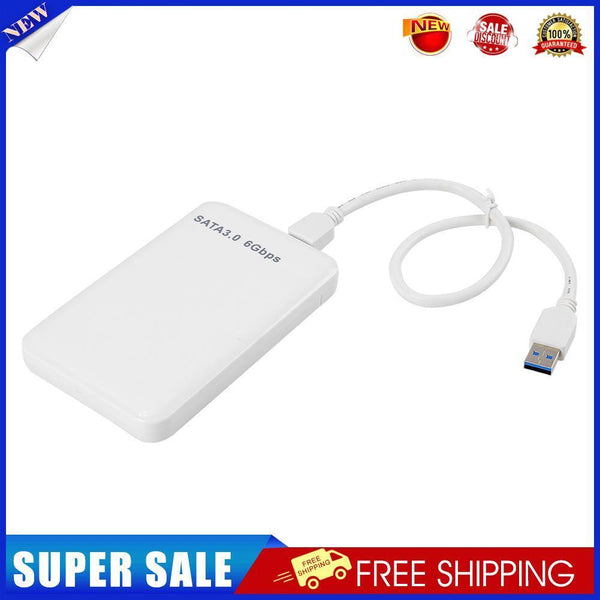 2.5 inch USB3.0 to SATA 3.0 HDD Hard Disk Drive External Case Box (White)