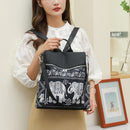 #A Retro Ethnic Backpack Women Girl Oxford Cloth School Casual Travel Rucksacks