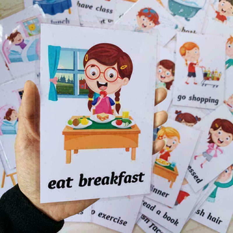 Kids Early Learning Flashcard Preschool Educational T1T8 Toys For Children T3W6