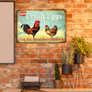 Retro Letter Chicken Metal Plate Painting for Bar Pub Tin Plaques Wall Sign