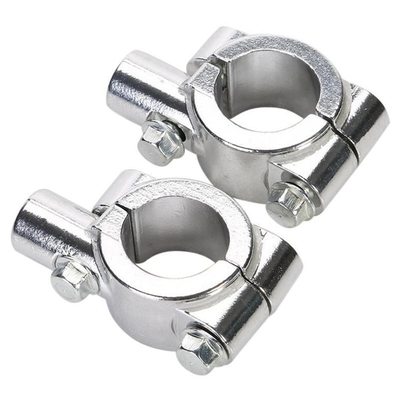 2PCS Universal Motorcycle Handlebar Mirror 22mm 7/8" Aluminum Alloy Moto L