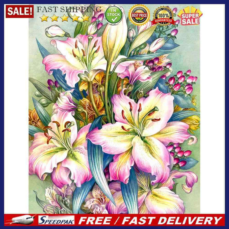 Drawing Paintwork Flower Bush Home Living Room Decoration 40x50cm Without Fra