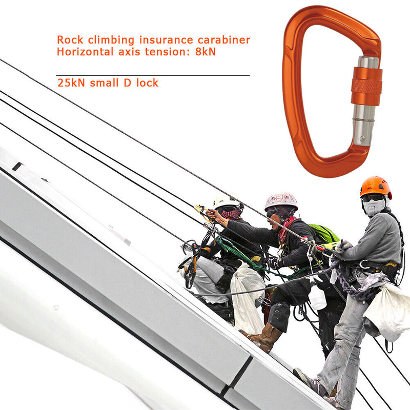 Aluminum Carabiner Outdoor Camping Climbing Hammock Lock Buckle (Orange) Newly