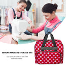 Sewing Machine Handbag Crochet Kits Print Travel Carrying Case (Red) Newly
