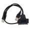 USB 2.0 to SATA 7+15 Pin 22Pin 2.5 inch HDD SSD Hard Drive Adapter Cable