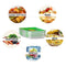 Food Preservation Tray Plastic Food Fresh Storage Plates Container (Green)