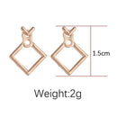 Fashion Boho Jewelry Geometric Earrings Square Ear Studs Triangle Dangle Drop