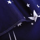4pcs Star Printing Duvet Cover Flat Bed Sheet Pillowcase Soft Cotton Bedding