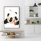 Frameless Hand Painted Digital Picture DIY Panda Paint By Numbers Wall Craft Kit