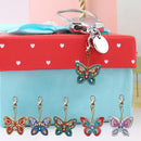 5pcs DIY Full Drill Special Shaped Diamond Painting Butterfly Women Keychain
