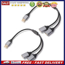 2 in 1 USB Cable Y Splitter USB Adapter 1 Male to 2 Female Extension Power Cord