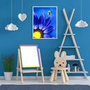 Blue Daisy Oil Paint By Numbers DIY Handpainted on Canvas Wall Art (B883)