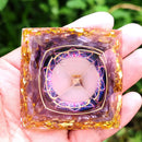 Healing Gem Stone Chakra Reiki Crystal Pyramid Amethyst Peridot Meditation Tools