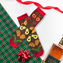 Letter Printing Cotton Calf Length Socks Women Men Warm Crew Socks (Orange)