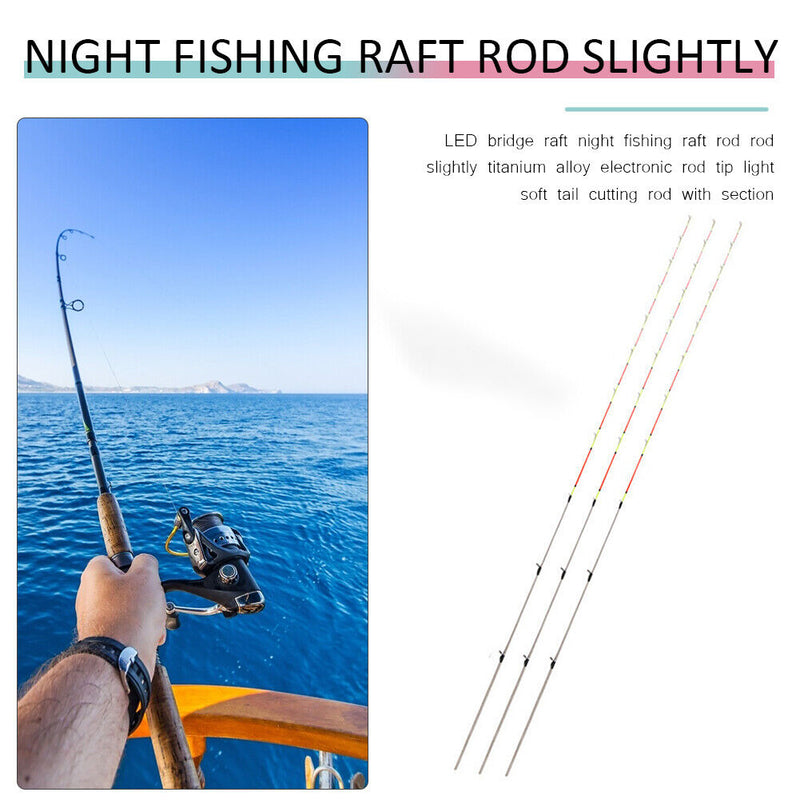 LED Raft Tip Titanium Repair Replacement Soft Tail Fishing Rod Tip (0.5mm) Newly
