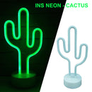 Cactus Neon Sign LED Lights - Decorative Marquee Signs Light with Base Newly