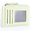 5pcs Women PU Solid Card Holder Money Bag Multi-slot Mini Wallet (Green)