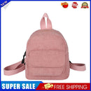 Women Mini Backpack Corduroy Girls Bookbags Retro Travel Rucksack (Pink)