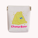 Korean Cute Cartoon Coin Purse Women Mini PU Card Holder Clutch (White)