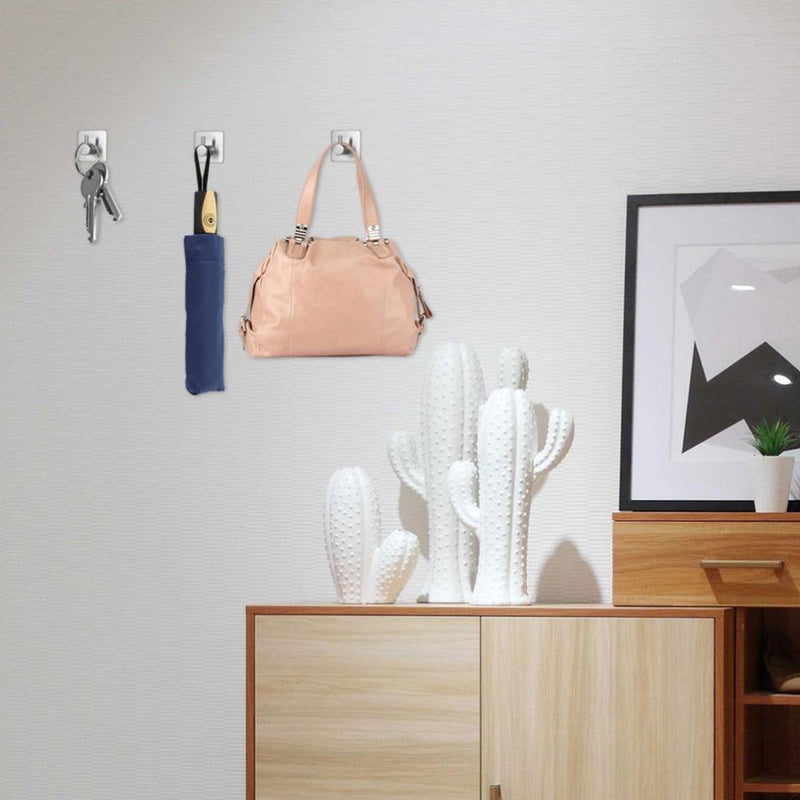 2/6pcs Self-adhesive Bathroom Towel Hooks Water Oil Proof House Cloth Hat Han