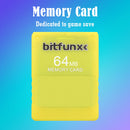 FMCB 1.966 Memory Card for Sony PS2 64MB Free McBoot Console Card (Yellow) Newly