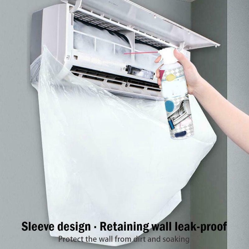 Air Conditioner Cleaning Cover Protector Bags Dust Waterproof Washing Clean F2E2