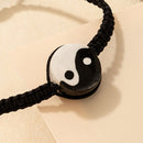 Ethnic Style Tai Chi Braided Rope Charm Yin Yang Adjustable Bracelets Jewelry