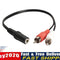 3.5mm Y Adapter Audio Cable Stereo Female Mini Jack to 2 RCA Male Adapter Newly