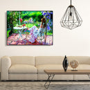DIY Digital Oil Painting By Numbers Kits Garden Girl Picture Wall Art Room Decor