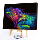 DIY Paint By Number Kit Colorful Lizard Acrylic Paint Hanging Art Craft Gift