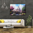 Painting By Numbers Kit DIY Rainbow Castle Canvas Oil Wall Art Picture Orname