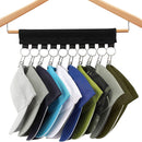 Cap Organizer Hanger Foldable Hat Holder Storage Hook with 10 Holder Clips Newly