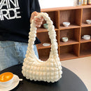 Fashion Pleated Armpit Bag Women Bubble Designer Travel Shoulder Handbag Purses