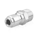 1 Pair 3/8 Threaded Male to Quick Connect Plug Fittings Pressure Washer Adapters