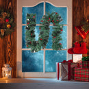 Christmas Rattan Garland Ornametns LED Christmas Wreath Background Pendant