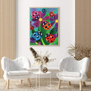 5D DIY Diamond Painting Ladybug Flower Full Drill Art Pictures Rhinestone Gifts