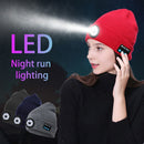 Knitted Hat LED Light Woolen Hat Night Fishing Glowing Cap Music Beanie
