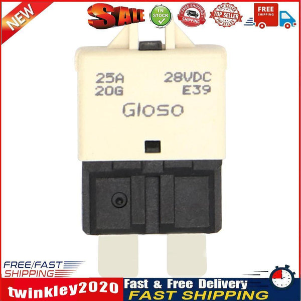 DC32V Manual Reset ATC Circuit Breaker Blade Fuse for Car Boat(25A White) Newly